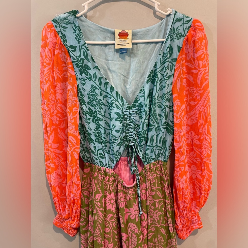 Farm Rio Colorblock Printed Maxi Dress - Picture 10 of 14